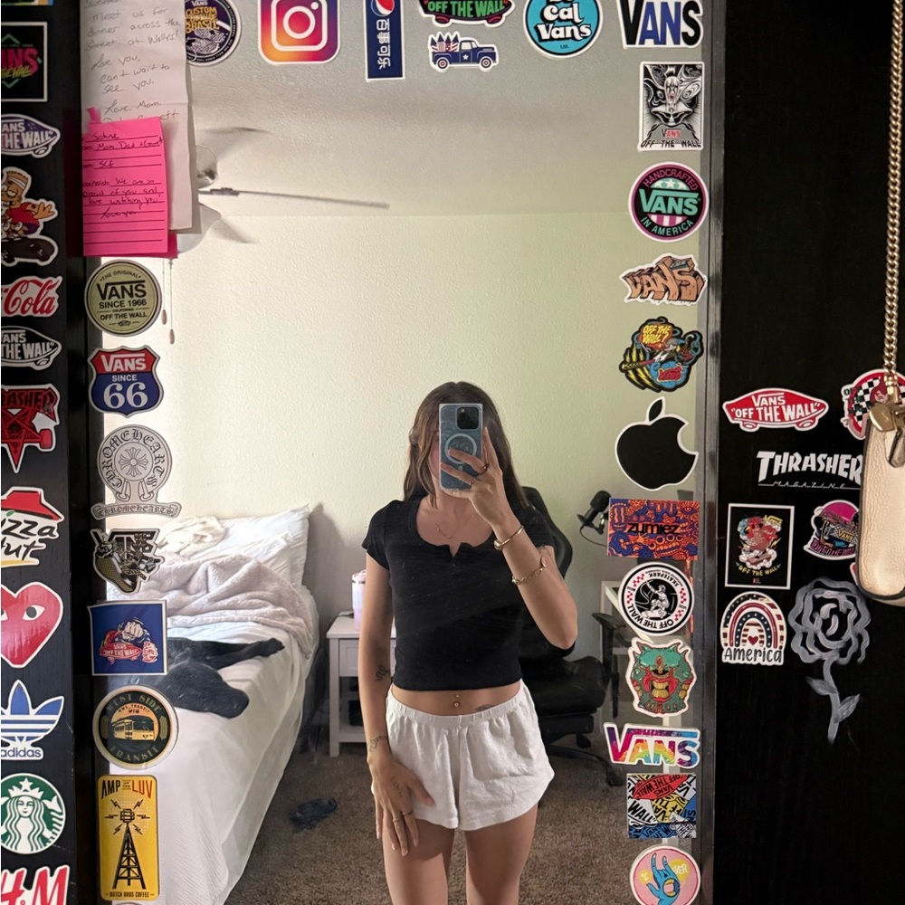 DC Black Cotton Blend Top